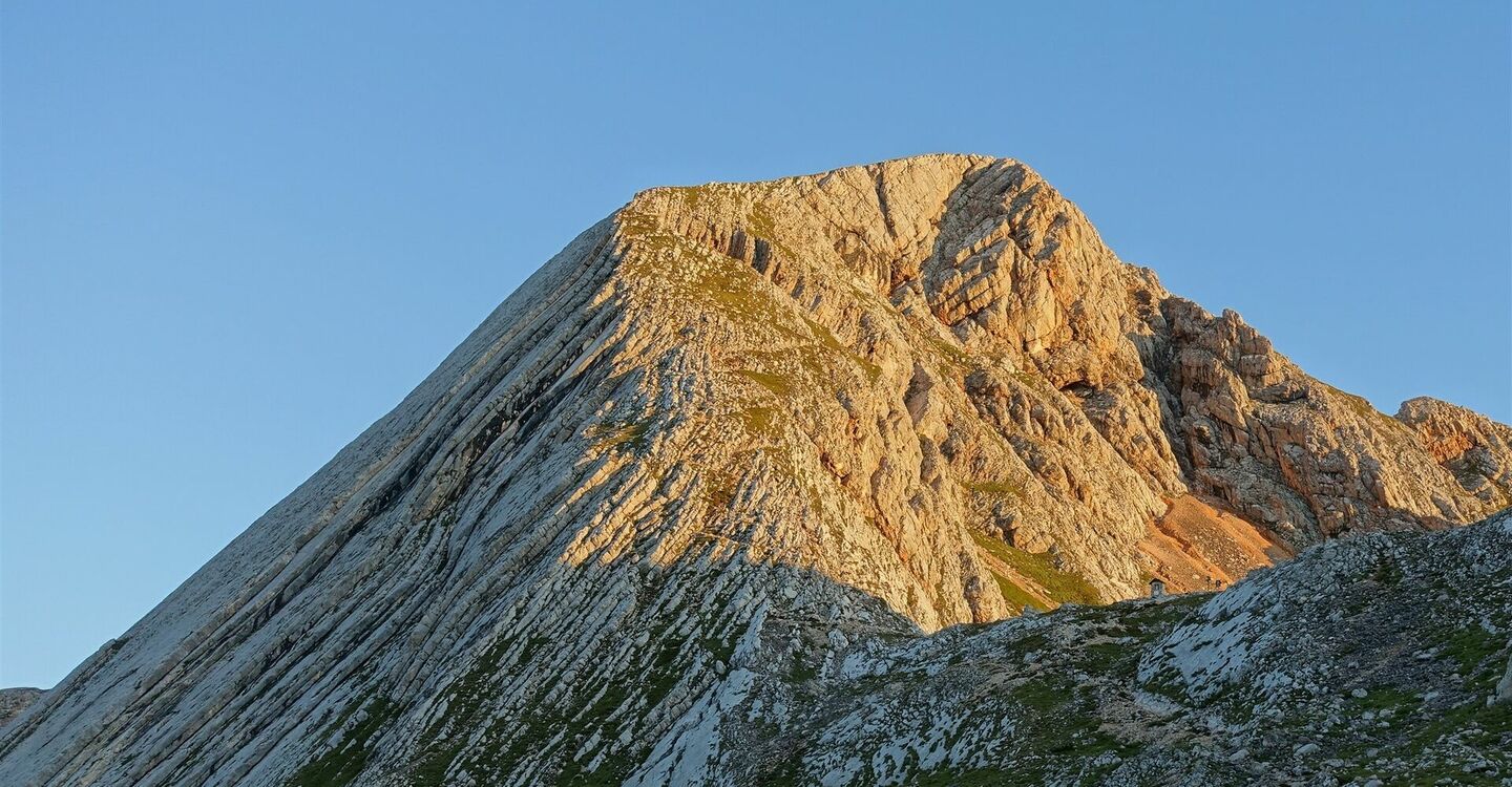 WKB1 1023 3 Der 2810 m hohen Seekofel im Morgenlicht.