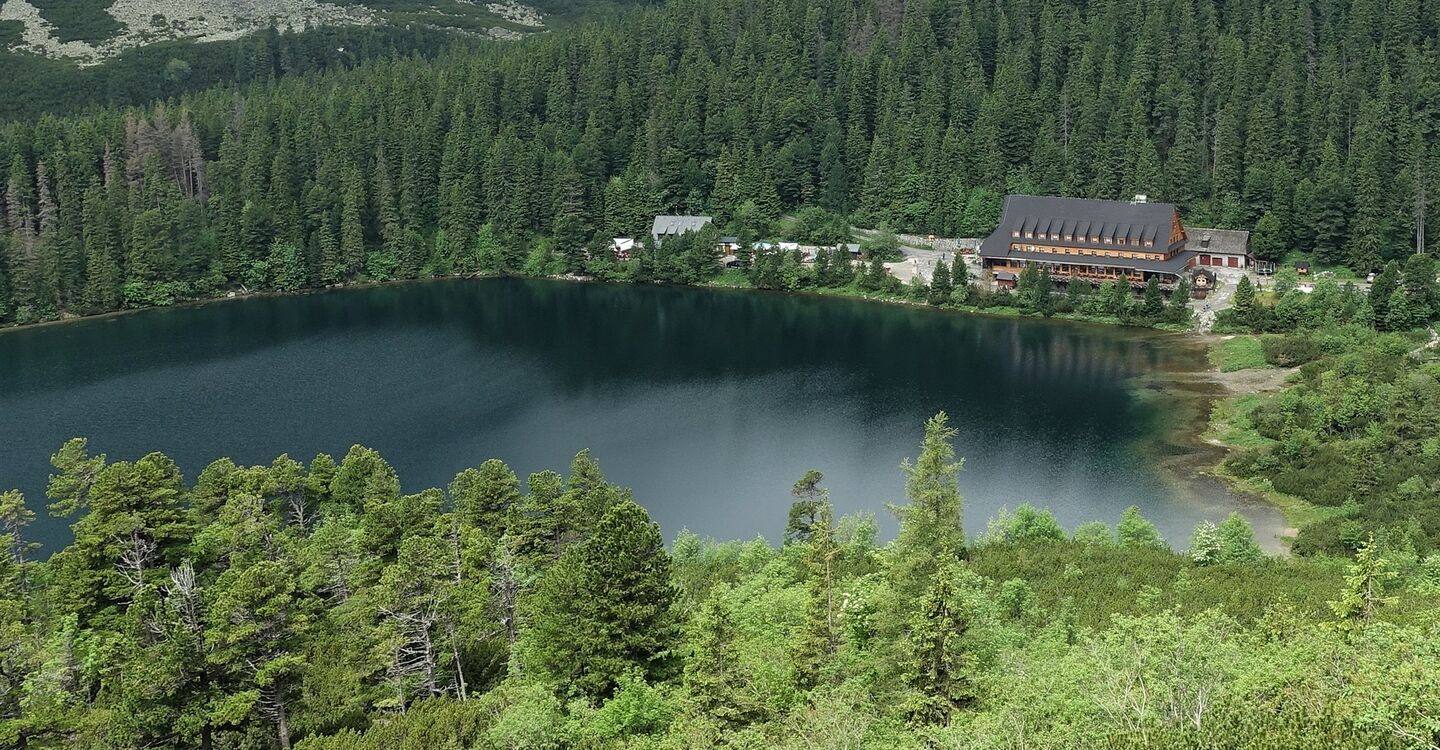 WTA 1047 2 Der Popradské pleso aus der Vogelperspektive